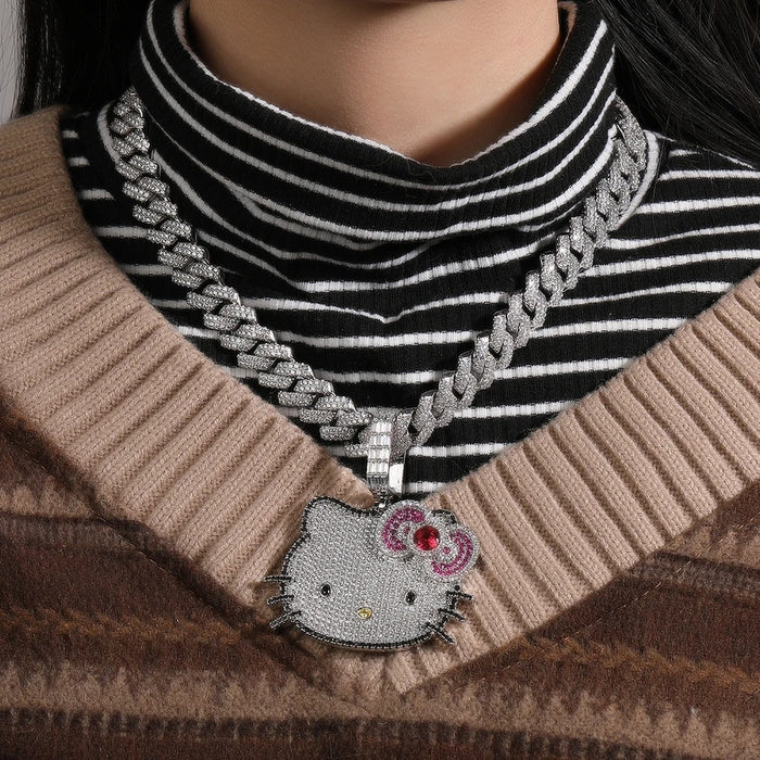 Hip Hop Kitty Groove Necklace