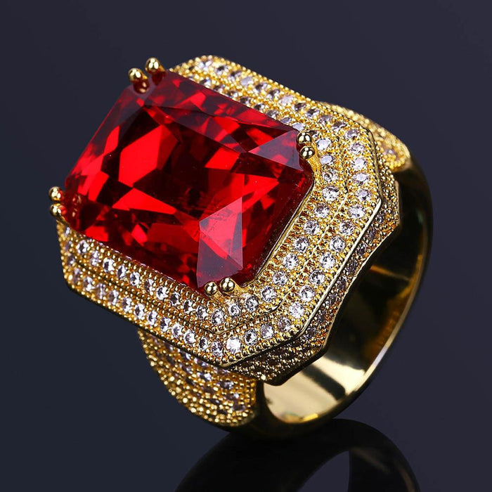 RED RUBY STONE ROYAL RING