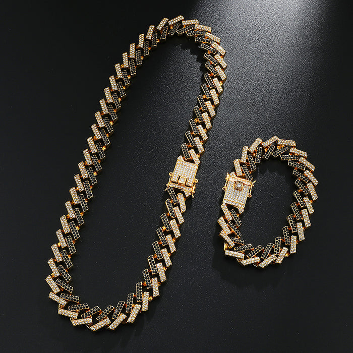 2TONE CUBAN CHAIN + FREE BRACELET BUNDLE