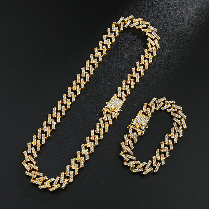 2TONE CUBAN CHAIN + FREE BRACELET BUNDLE