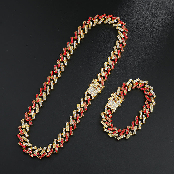 2TONE CUBAN CHAIN + FREE BRACELET BUNDLE