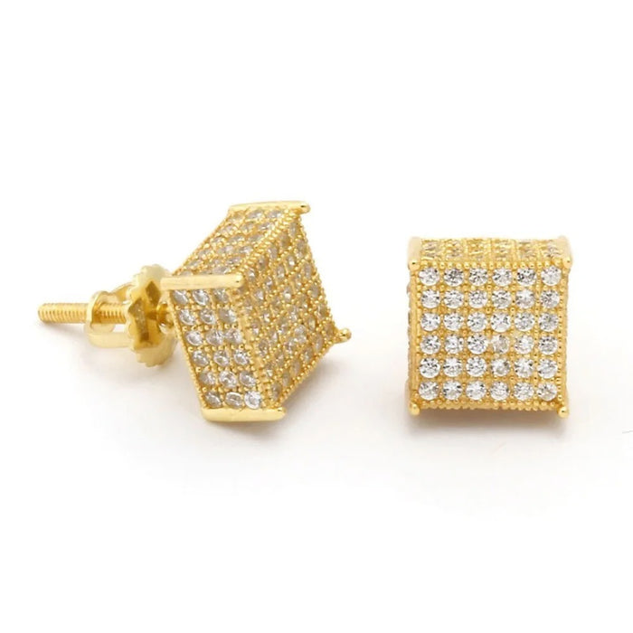 CrystalCube Square Studs