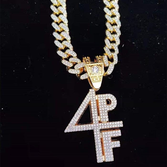 Crystal 4PF Letter Pendant