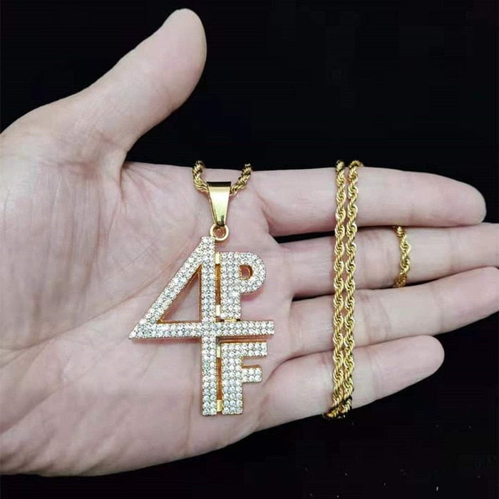 Crystal 4PF Letter Pendant